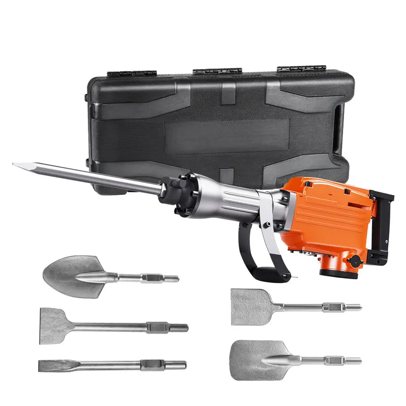 VEVOR Demolition Jack Hammer Concrete Breaker, Various specifications, Electric Hammer, Chisel Bits Professionals Aluminum